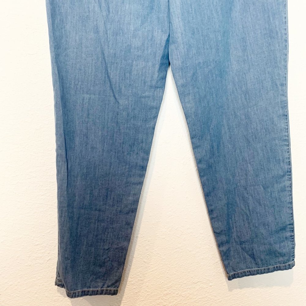 CeCe High-Waisted Denim Straight Belted pa… - Picture 7 of 8